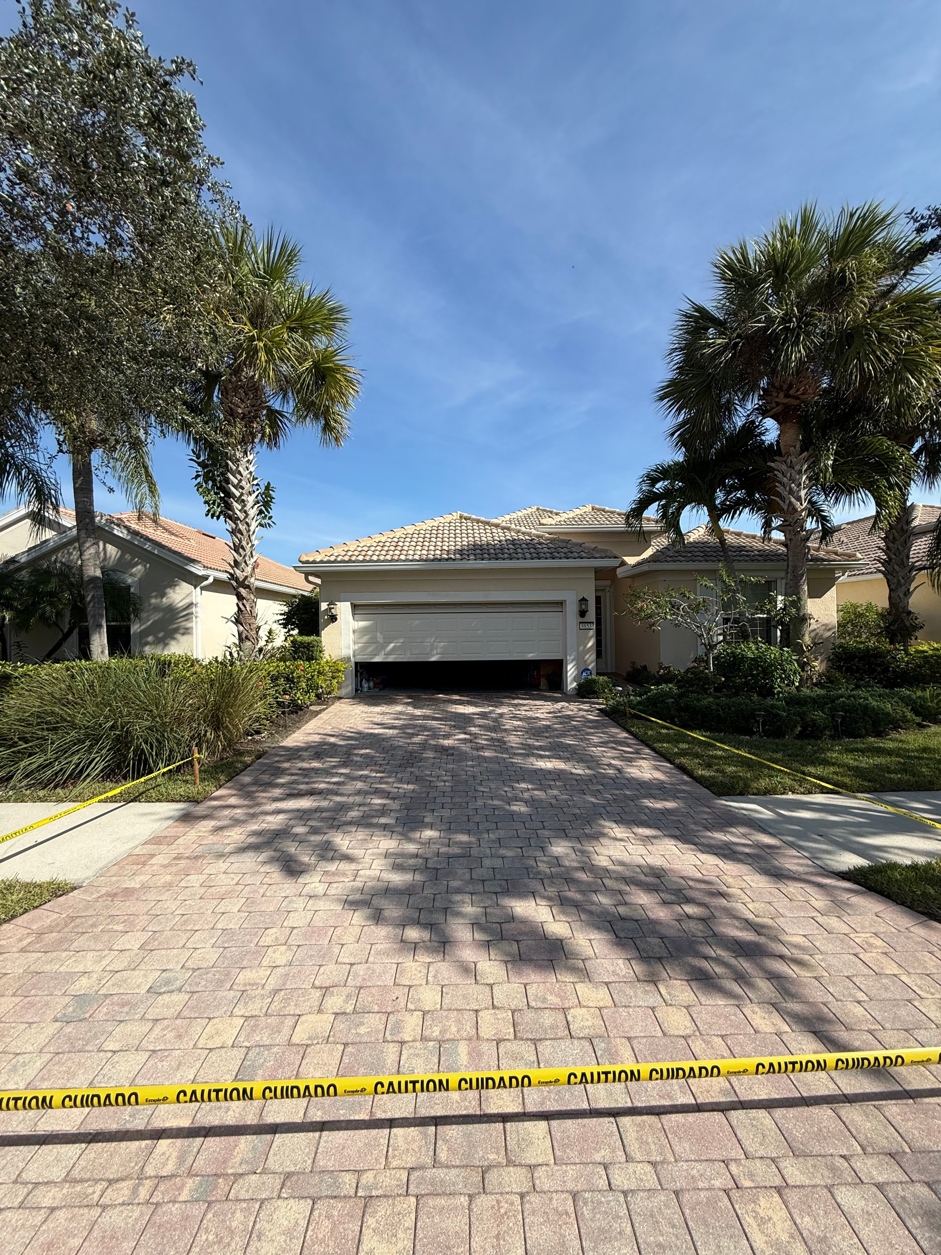 Paver Driveway Sealing - Before