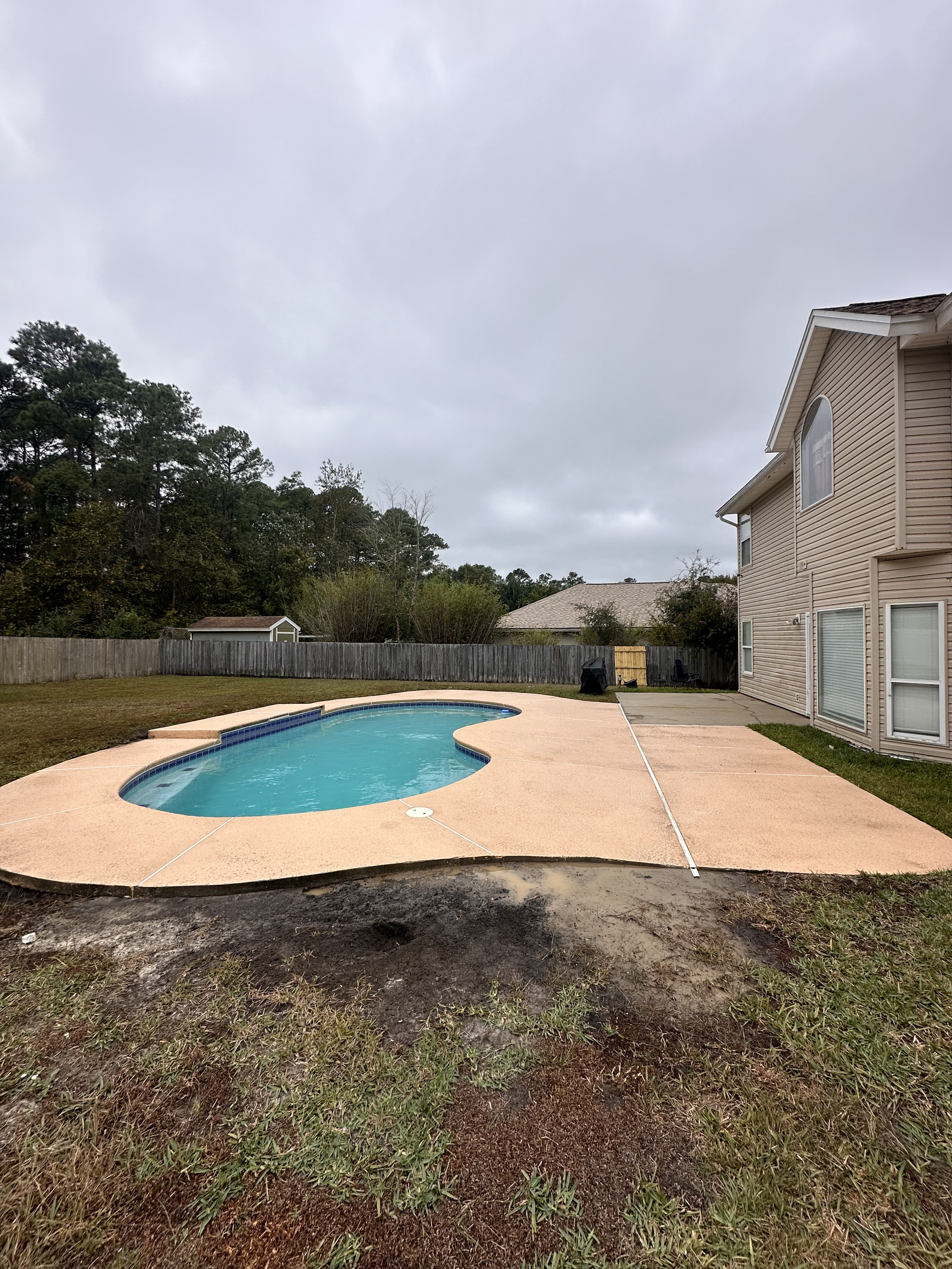 Concrete Pool Area Cleaning - After